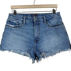 Abercrombie & Fitch Annie HighRise Shorts 30/10 Fairy Grunge Y2K Distressed Stud
